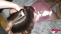 Stepsister with perfect ass & body gets fucked at midnight ( Creampie )