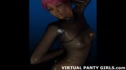 Sexy 3d animated stripper dancing in panties